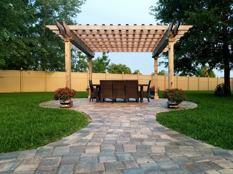 Cedar Pergola Installation